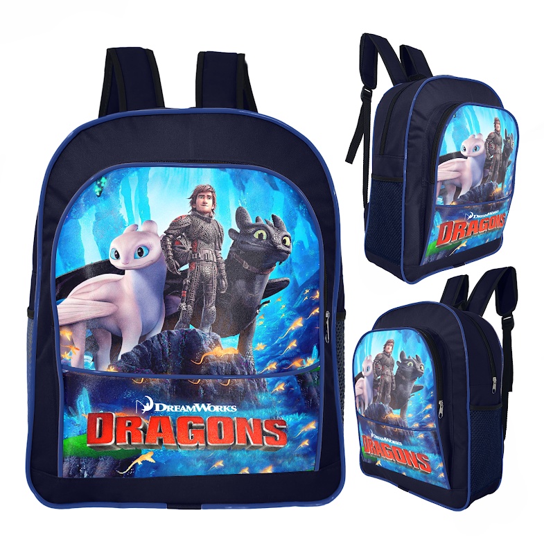 Mochila Escolar Infantil Grande de Costa Como Treinar Seu Dragão ...
