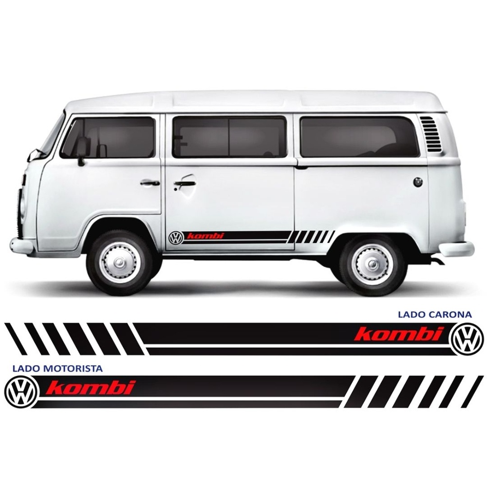 Adesivos Kit Kombi Faixas Lateral E Traseira Standard Adesivo Auto ...