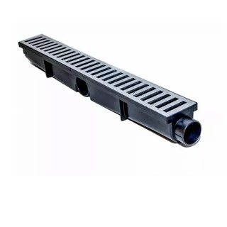 ralo linear 6x50cm grelha de alumínio com caixa coletora pvc