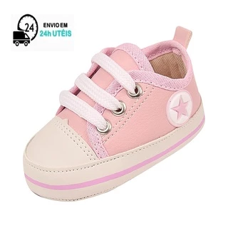 Kit 3 pares Bebe Mania Sandalia Tenis Sapatilha Menina Recem Nascido