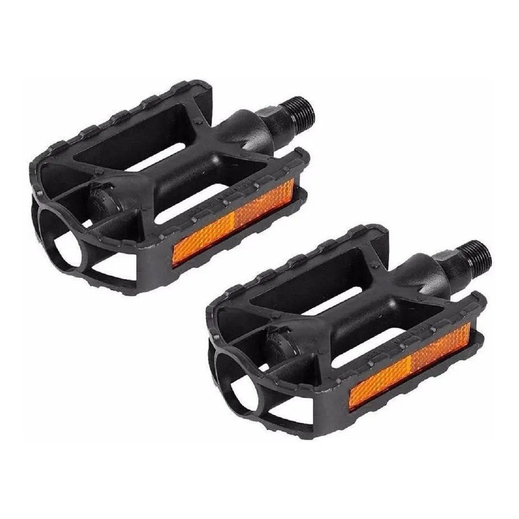 Pedal Para Bicicleta Rosca Grossa Aro 24 Ingles Nylon Marca: Metalciclo Grande resistência, rosca grossa de 9/16 + Refletor.