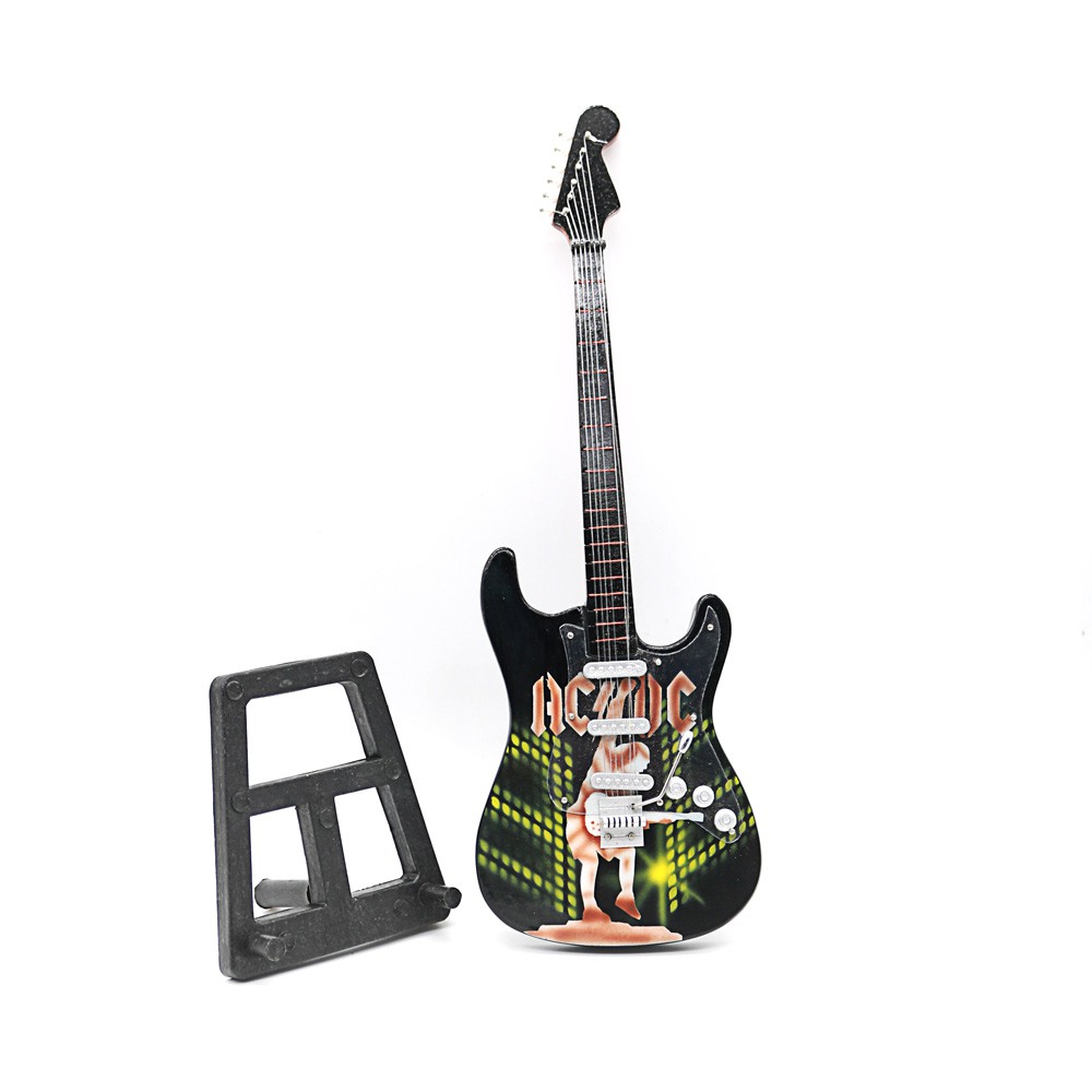 Guitarra De Banda Rock Acdc Miniatura Efeite decorativo de Madeira Ac ...