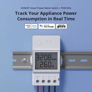 Sonoff Pow Elite 16A/20A WiFi Controlador De Interruptor De Medição Do Monitor De Consumo De Energia Em Tempo Real eWelink APP Para Casa Inteligente
