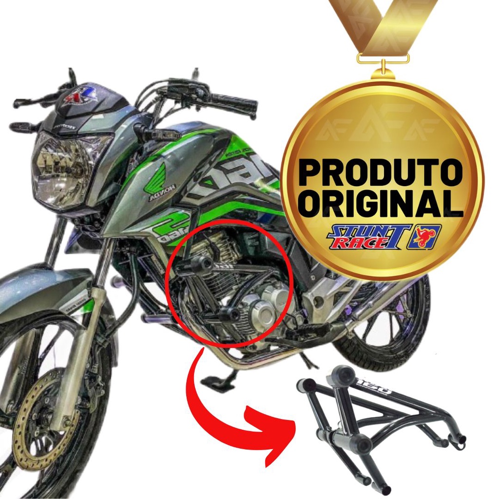 Protetor De Motor Titan Fan 160 Stunt Cage Stunt Race Azul