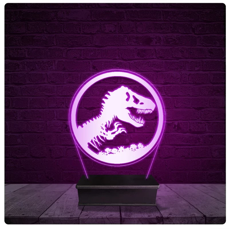 Luminária e Abajur Acrílico Led - Jurassic Park Filme