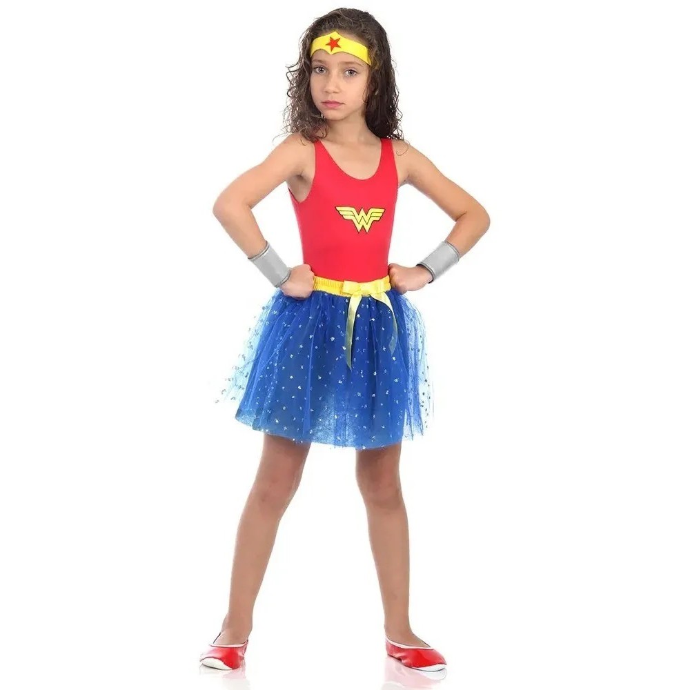 Fantasia Mulher Maravilha Dress Up Infantil Licenciado Sula