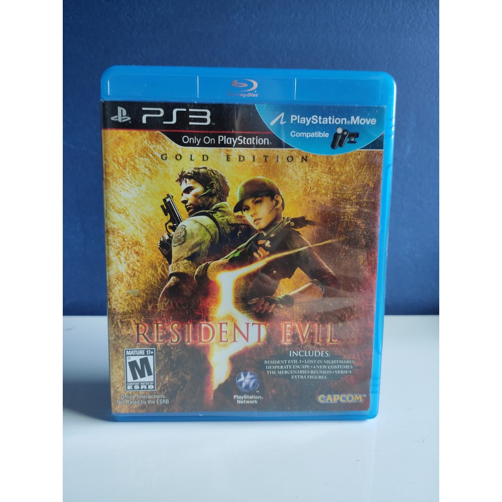 PS3 - Resident Evil 5 (Gold Edition - compatível PS Move) - waz