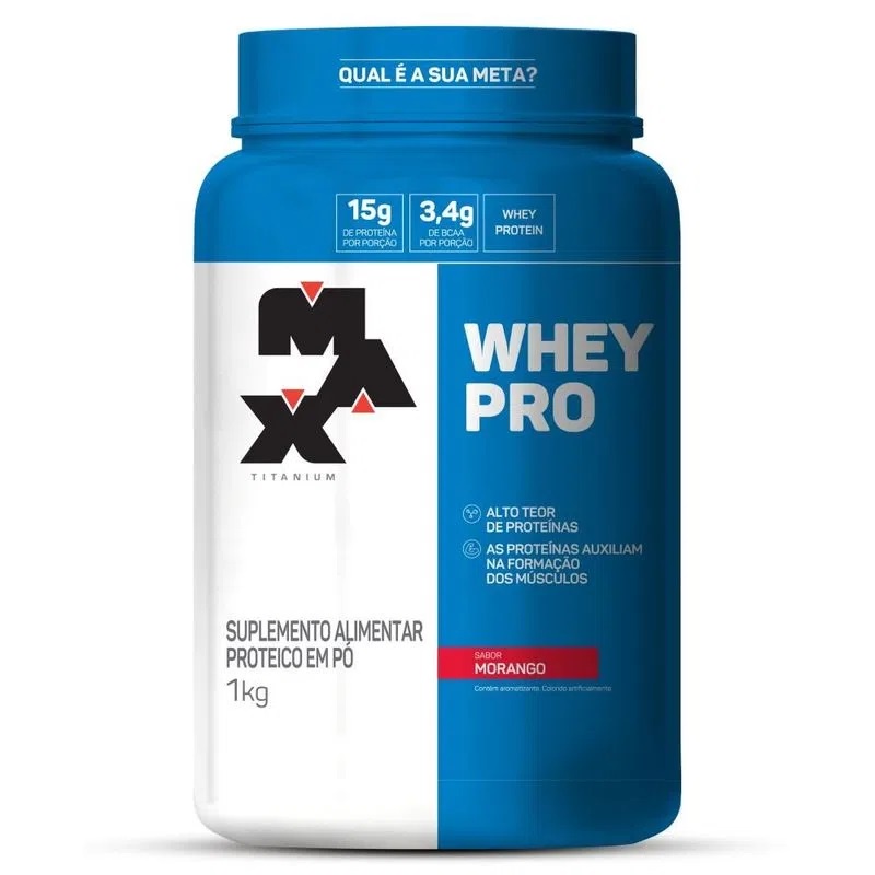 Whey pro max titanium 1kg (pote)