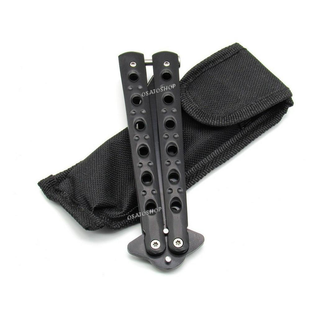 Faca Canivete Butterfly Preto Fosco 21cm Super Afiado | Shopee Brasil