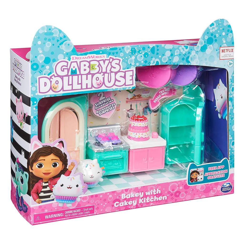 Gabby s Dollhouse Playset de Luxo Cozinha com Bolo Sunny