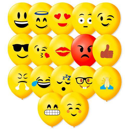 Bola Leve Amarela Smile Emojis Variados