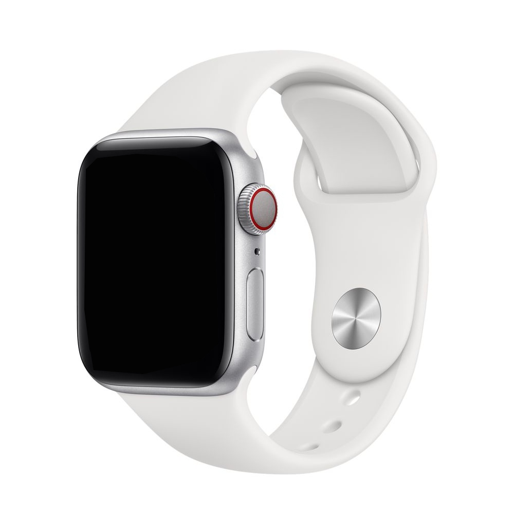 Pulseira Esportiva Smartwatch Silicone compatível Apple Watch 42/44/45mm 38/40/41mm Series 1 2 3 4 5 6 7 e IWO 8, 9 e 10 Branco