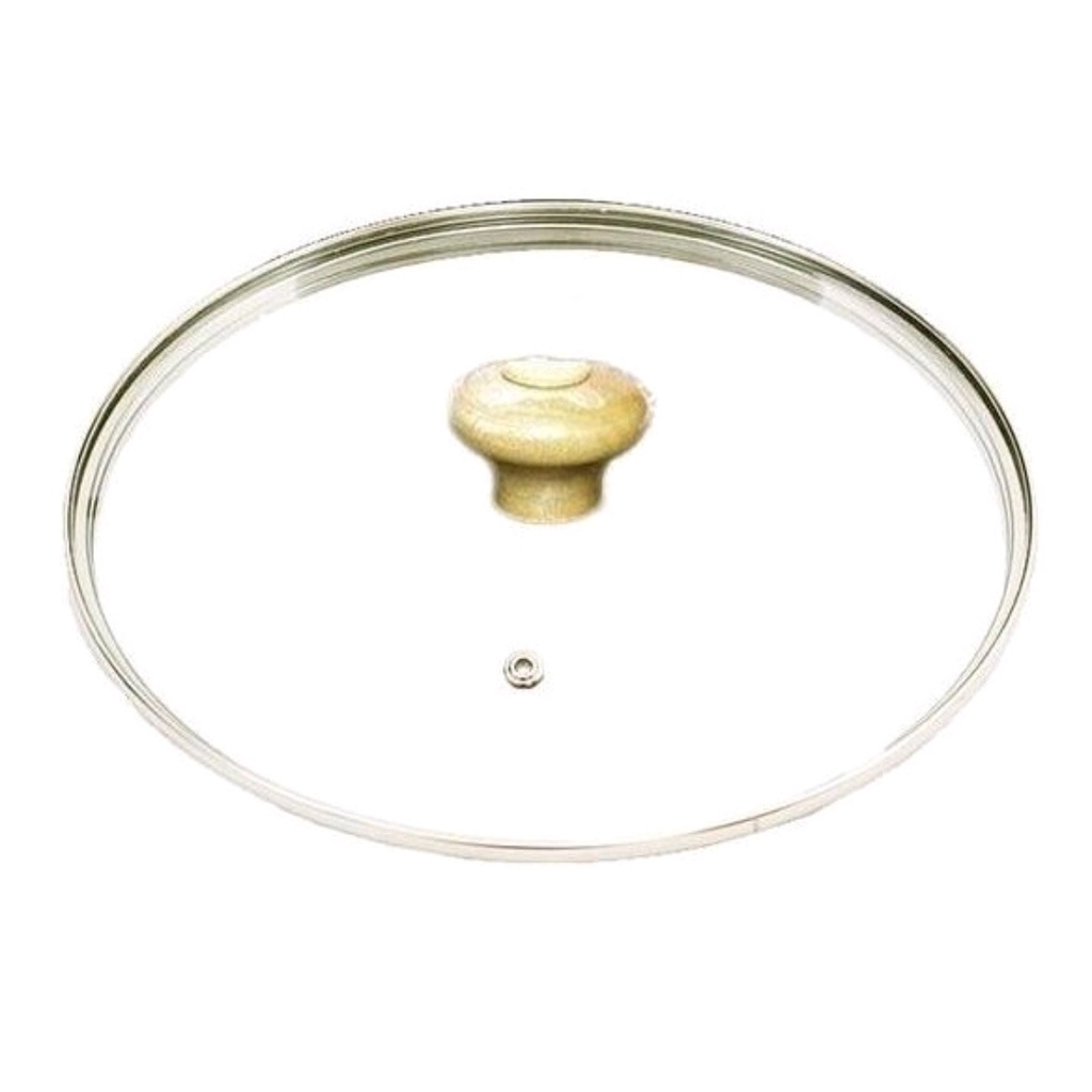 Tampa de Vidro Temperado Panelas Caçarolas Forte e Resistente 18 Cm Com Borda Inox Utensílios Domésticos Cozinha