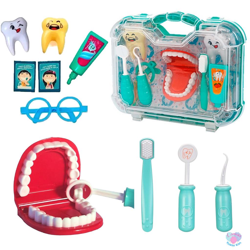 Maleta de dentista infantil kit dentista mini doutor e doutora ...