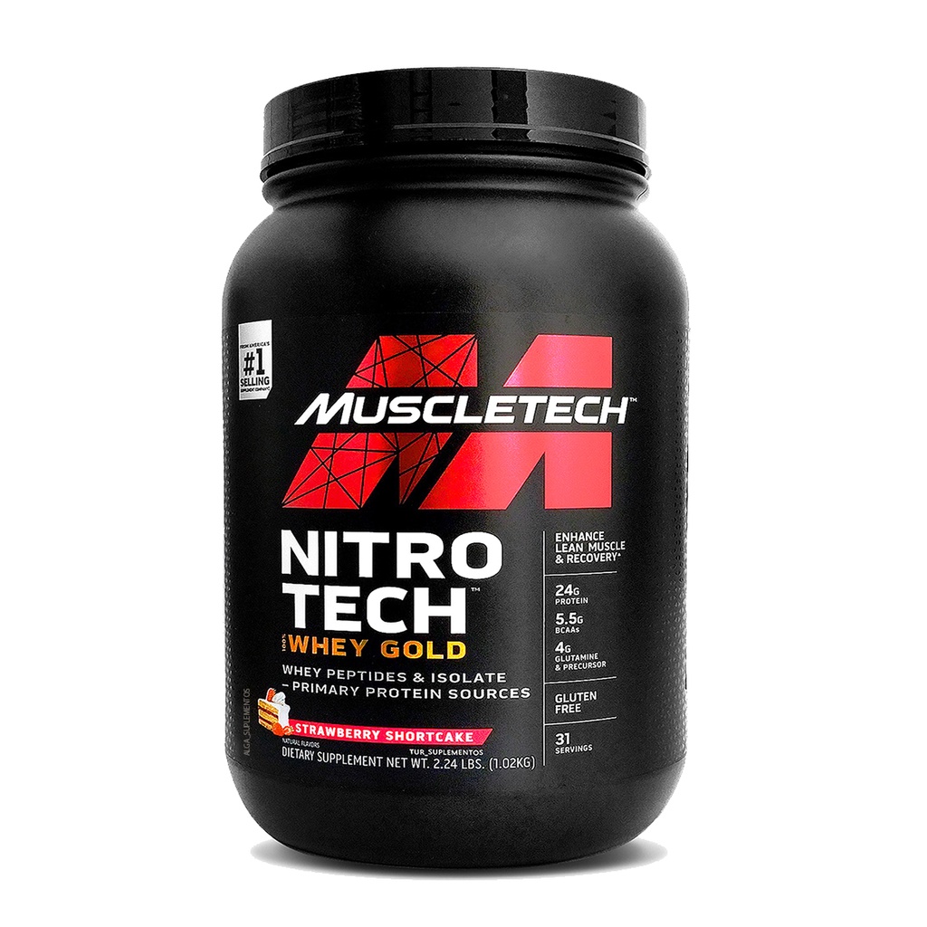 Nitro Tech WHey Gold Protein 1kg (2.2lbs) Original – Muscletech Importado EUA