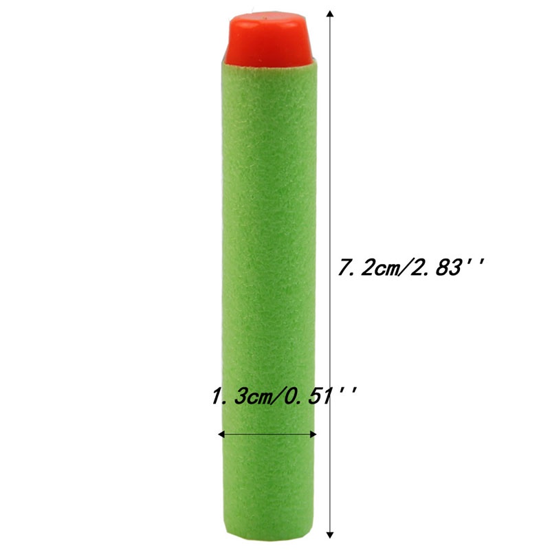 7.2cm 100pcs para Nerf balas macias dardos cabeça redonda recarga esponja  dardos crianças balas de brinquedo arma balas para Nerf N-strike blasters