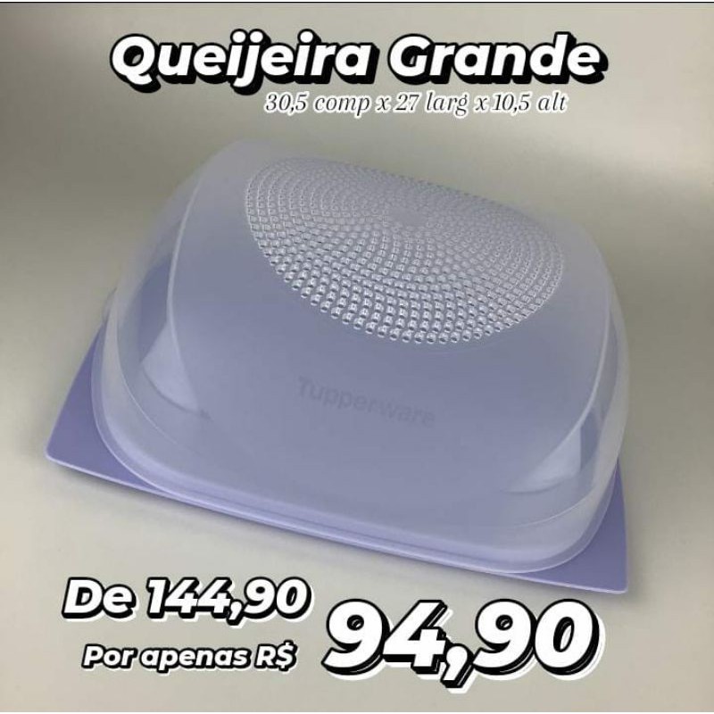 Queijeira Grande Tupperware | Shopee Brasil