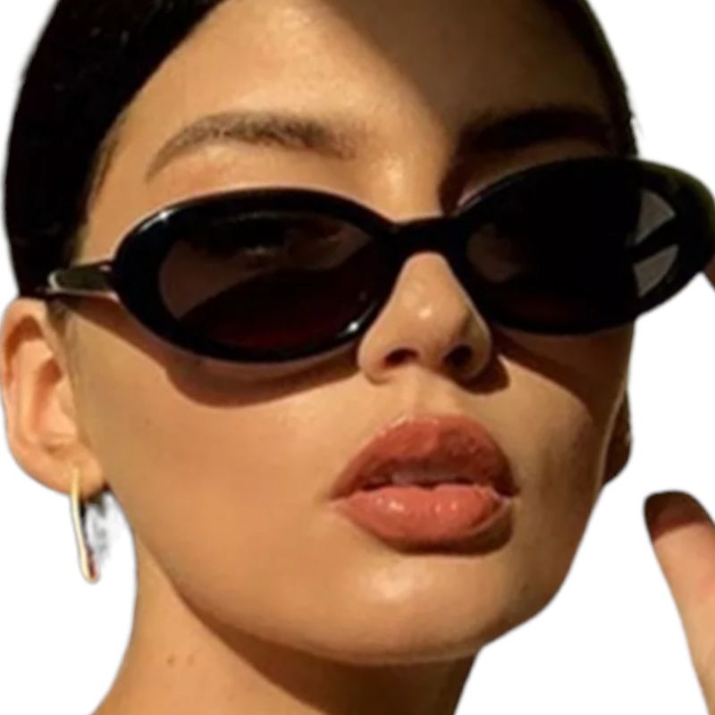 Óculos de Sol Oval Blogueiras Retrô