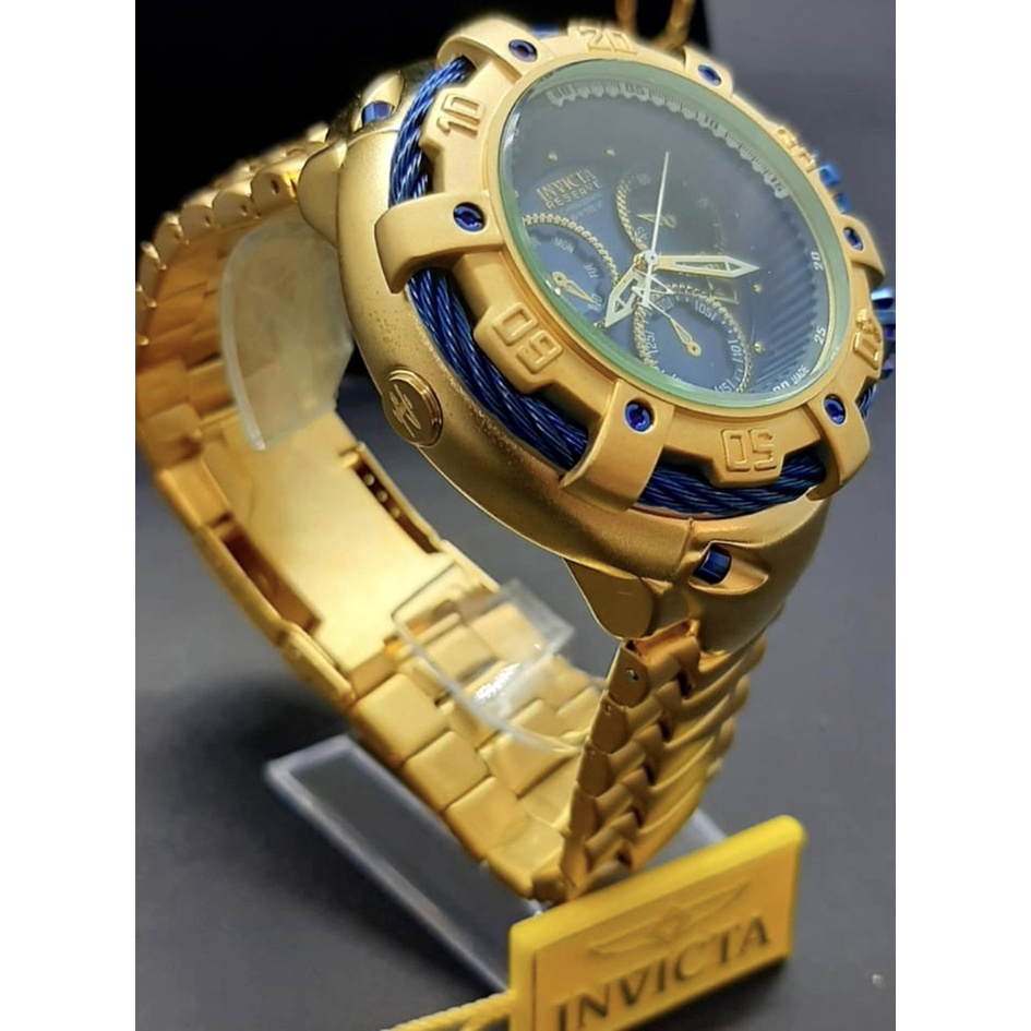 Relógio Invicta Thunderbolt Dourado Banhado a Ouro 18K Promoção Luxo 3 Brindes Shopee Brasil