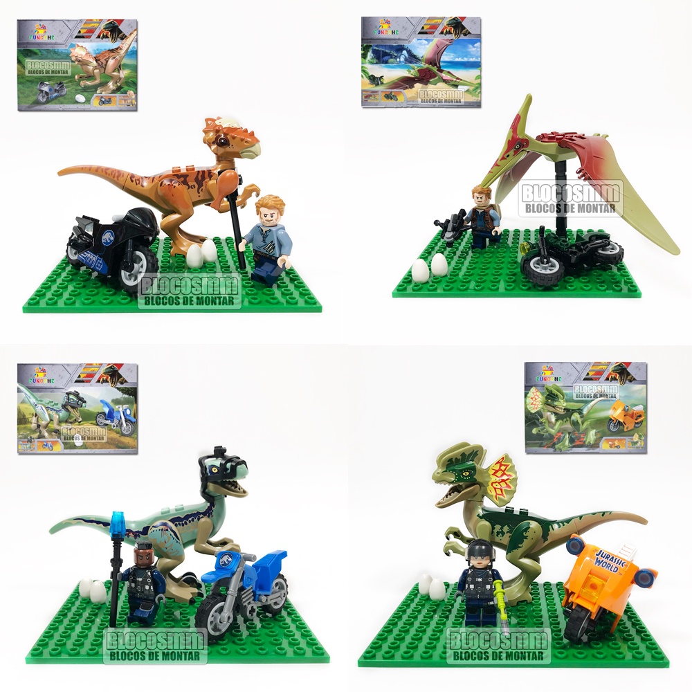 Blocos de Montar Ovo Surpresa Dinossauros Do Jurássico Coleção Brinquedo  Lego