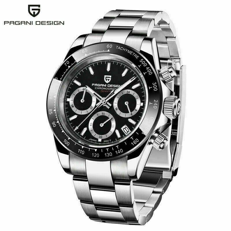 Relógio Aço Pagani Design Pd1644 Movimento Japão Seiko Vk63