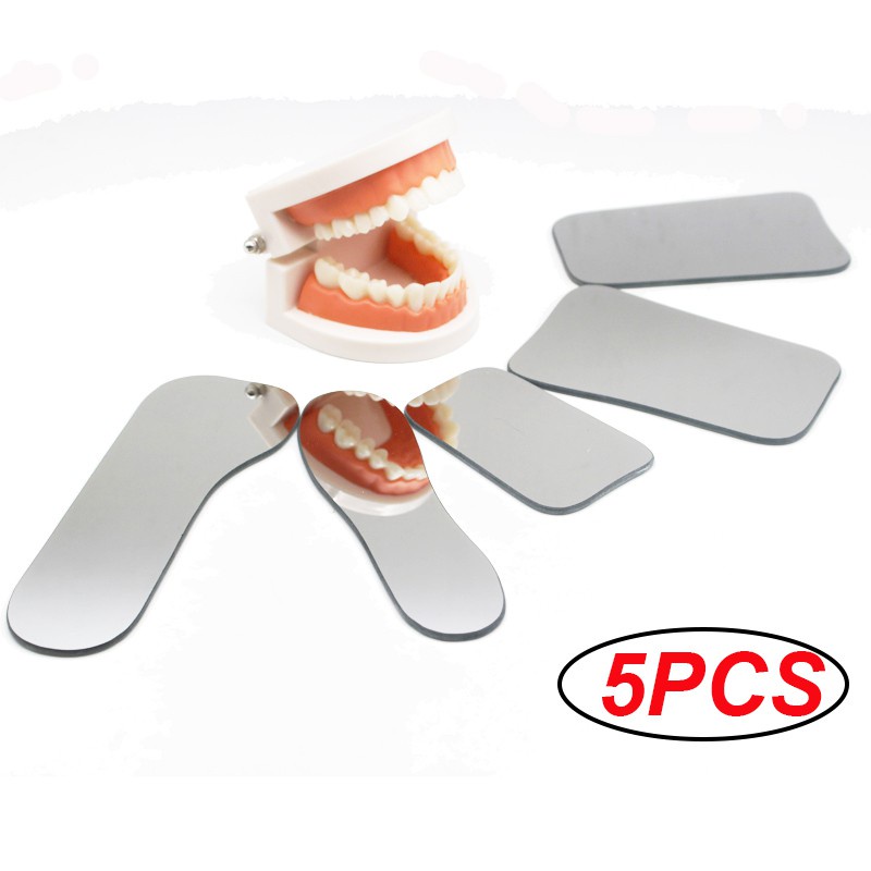 5Pcs/set Dental Mirror Intraoral Occlusal 2 Sided Photographic Glass