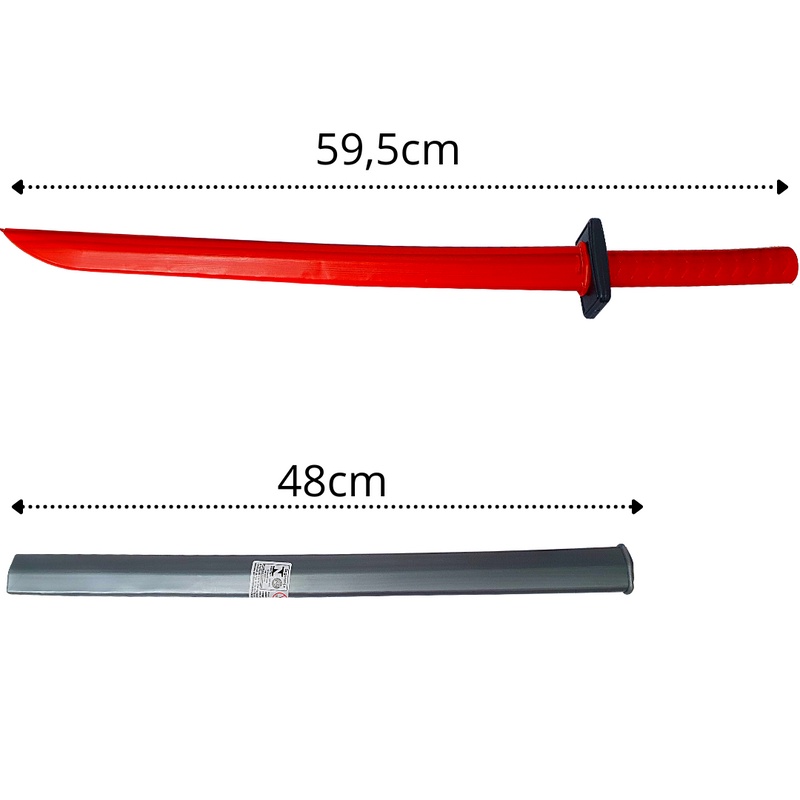Kit 3 Katanas Com Bainha Vermelho, Preto e Cinza | Shopee Brasil