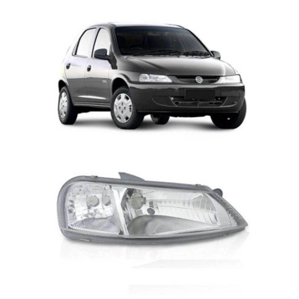 Farol Celta 2001 2002 2003 2004 2005 2006 Cromado Direito | Shopee Brasil
