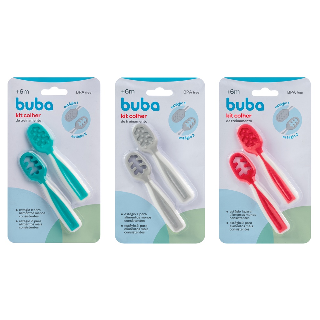 Kit Colher de Treinamento Alimentação Bebê Sozinho Introdução Alimentar