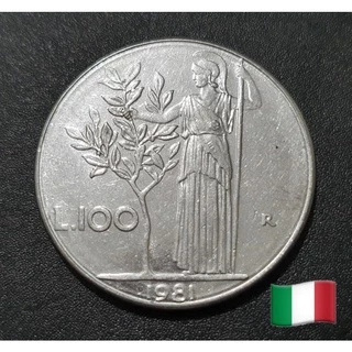 Ref. 043 - Moeda 100 Liras Itália 1981