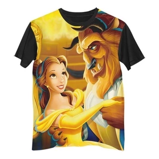 Camisa Camiseta Animação Princesa Disney Bela E A Fera G1096
