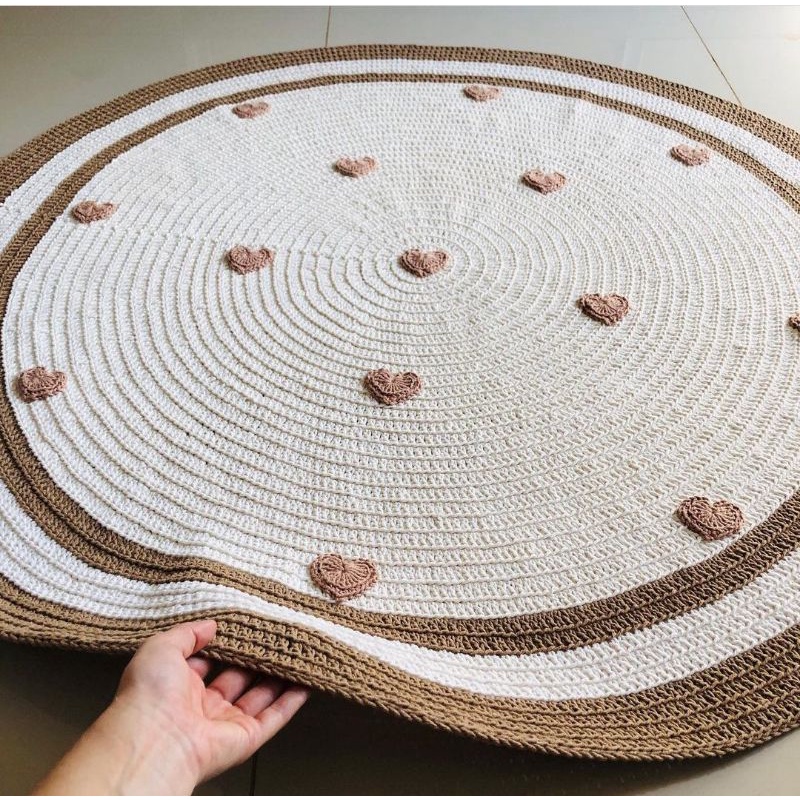 tapete em crochê para quarto infantil