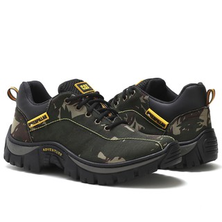 Bota tenis masculina caterpillar store couro cat cano baixo top+