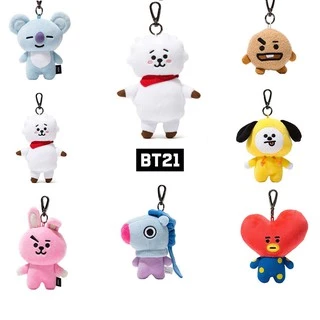 Chaveiro De Pelúcia Boneco De Pelúcia Bts Bt21 Oficial 12cm