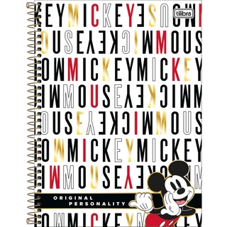 CADERNO ESPIRAL MICKEY CAPA DURA UNIVERSITÁRIO 10 MATÉRIAS 160FLS TILIBRA