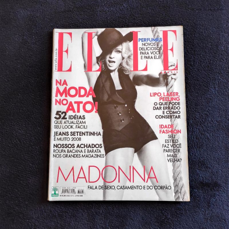 Revista Elle Brasil Capa Madonna 2008