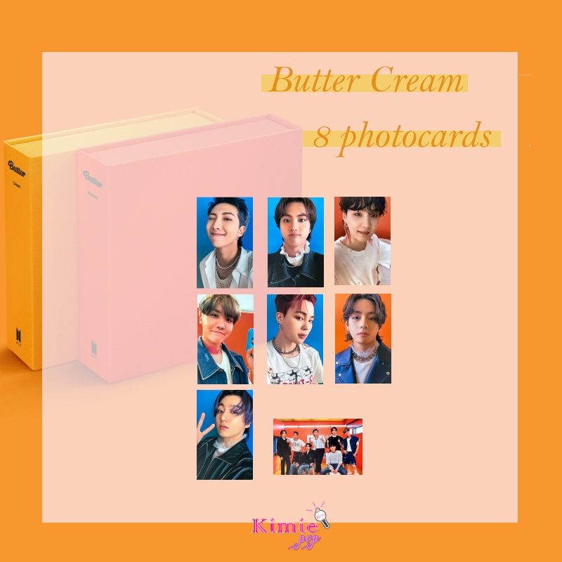 Kit com 8 photocards BTS Butter Cream Shopee Brasil