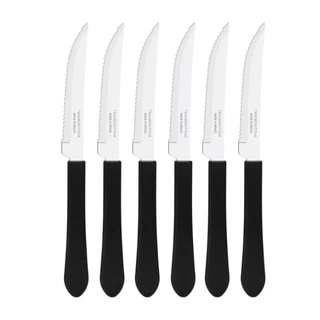 Jogo De Facas Churrasco Tramontina Talheres Cozinha Aço Inox Leme Garfo Colher Faqueiro Original