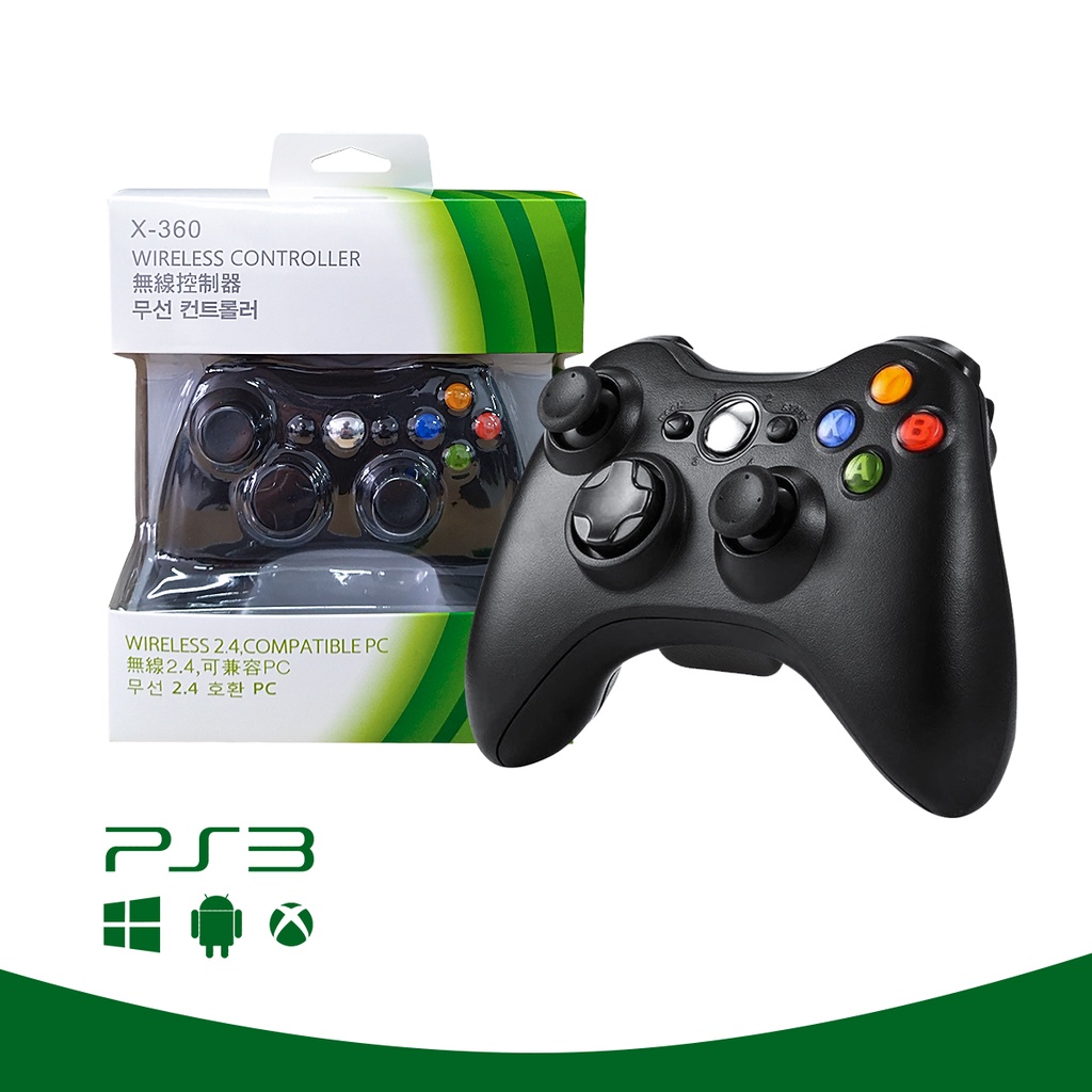 CONTROLE XBOX 360 - WIRELESS | SEM FIO | USB PARA PC | VERDE