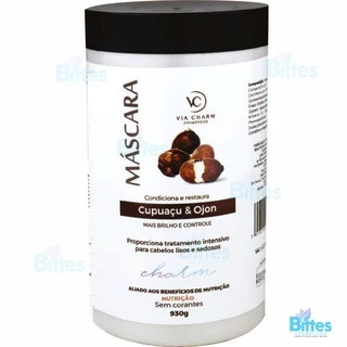 Máscara Capilar Cupuaçu Via Charm Cosméticos Cabelos Sedosos e Brilhosos