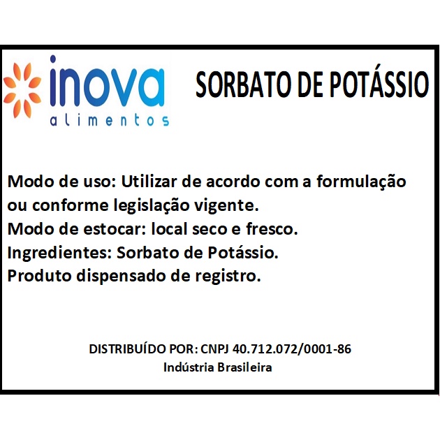 Sorbato de Potássio 50g 100g 200g 250g 500g - Promoção ***