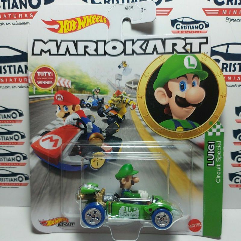 Hot Wheels Mario Kart, Luigi Circuit Special - Race Car