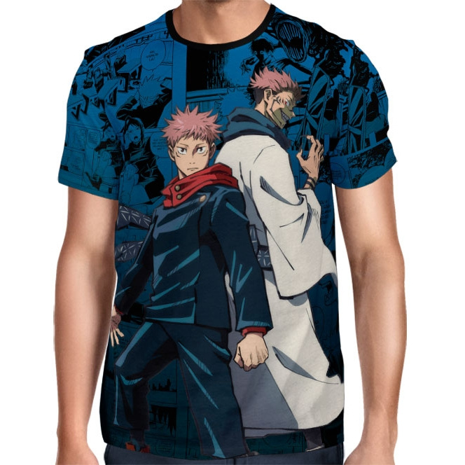 Camisa Full Color Print Jujutsu Kaisen Yuji Itadori E Sukuna Mod 02 Shopee Brasil 4455