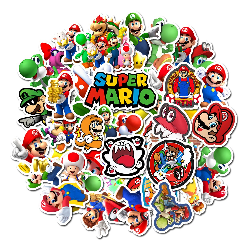 Adesivo Recortado - Cenário Super Mario Bros (2m x 1m) - Adesivos