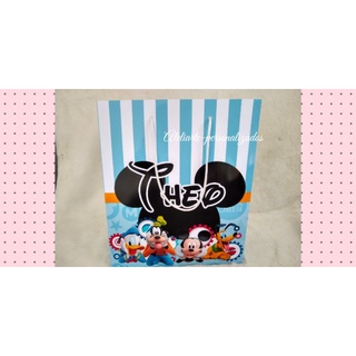 10/15/20/25 sacolas personalizadas Gg Turma do Mickey