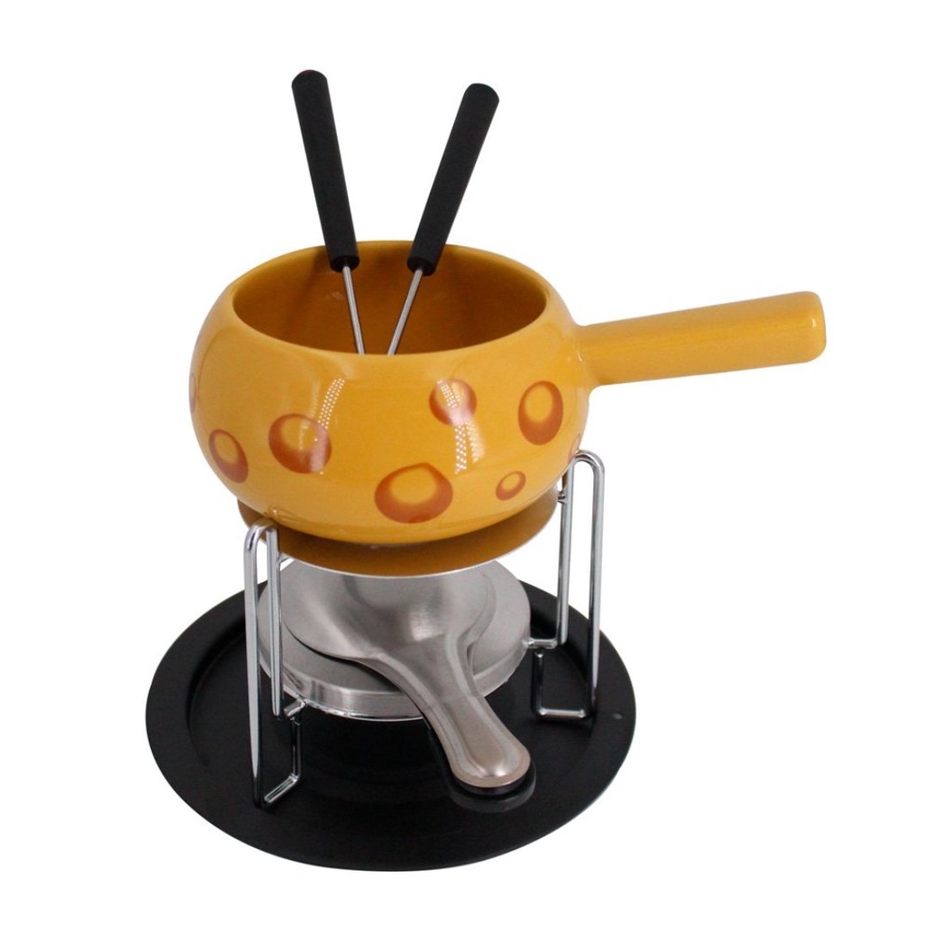 Aparelho de Fondue 07 peças Queijo em Cerâmica Jogo de Fondue Chocolate