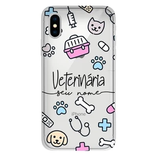 Capinha de celular VETERINÁRIA e outras profissões ou cursos de faculdades estampa linda com sua profissão