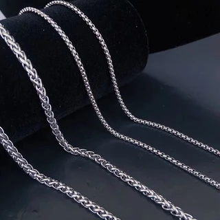 Cordão Trançado Indiano Masculinos Aço Cirúrgico 4/2mm Tendencia