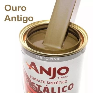 Tinta Ouro Antigo Esmalte Sintético Portão Metal Anjo