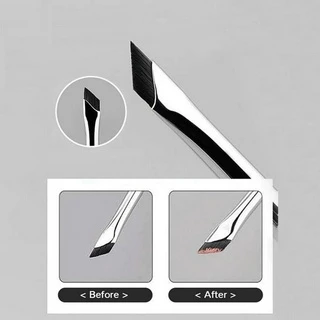 Escova de Maquiagem de 1 peça de Lâmina Diagonal Preta para Tubos Eyeliner Ultra-Thin Multifuncional para Sombra